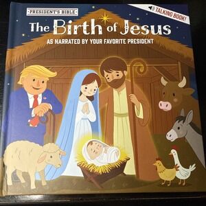 The Birth of Jesus Kids Talking Book w/ Trump Voice‎ Nativity Gift Hardcover New
